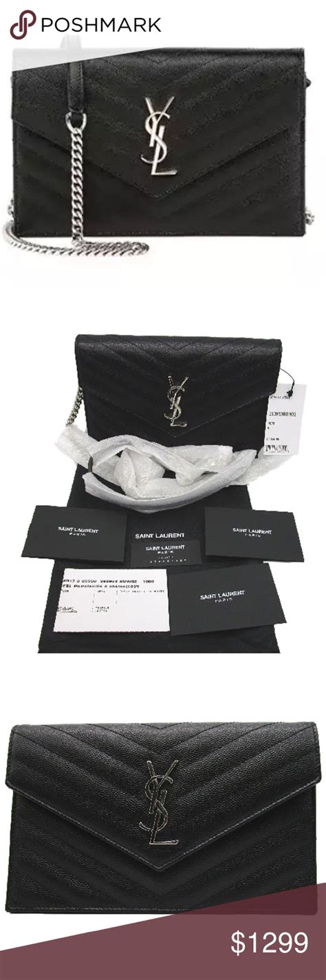 monogramme ysl|YSL monogram wallet on chain.